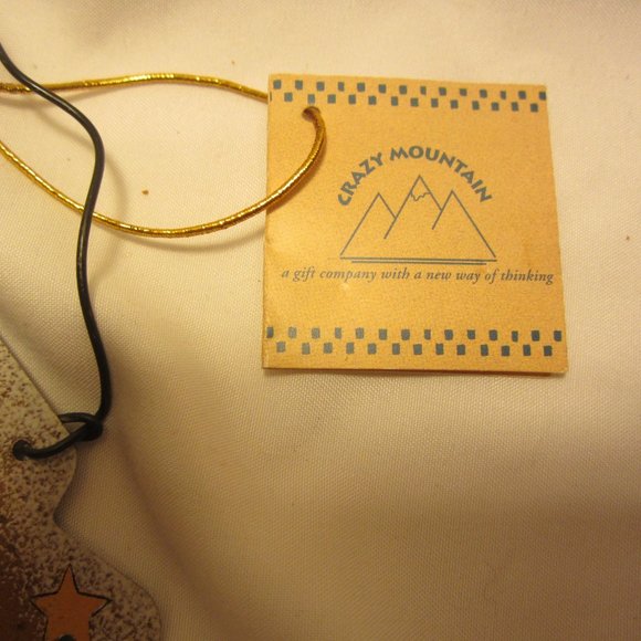 VTG RUSTIC SNOWMAN THEMED ORNAMENTS, SET OF 2 - Picture 2 of 4